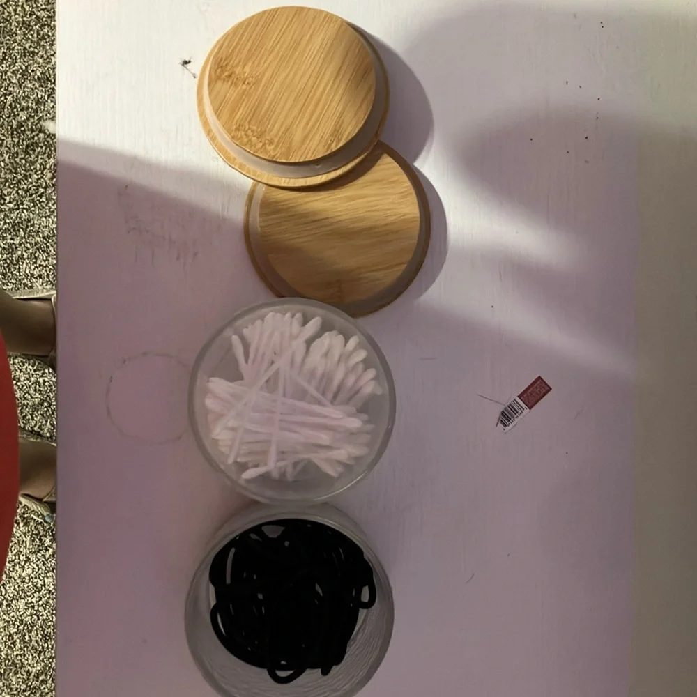 Glass Canisters with Wooden Lids